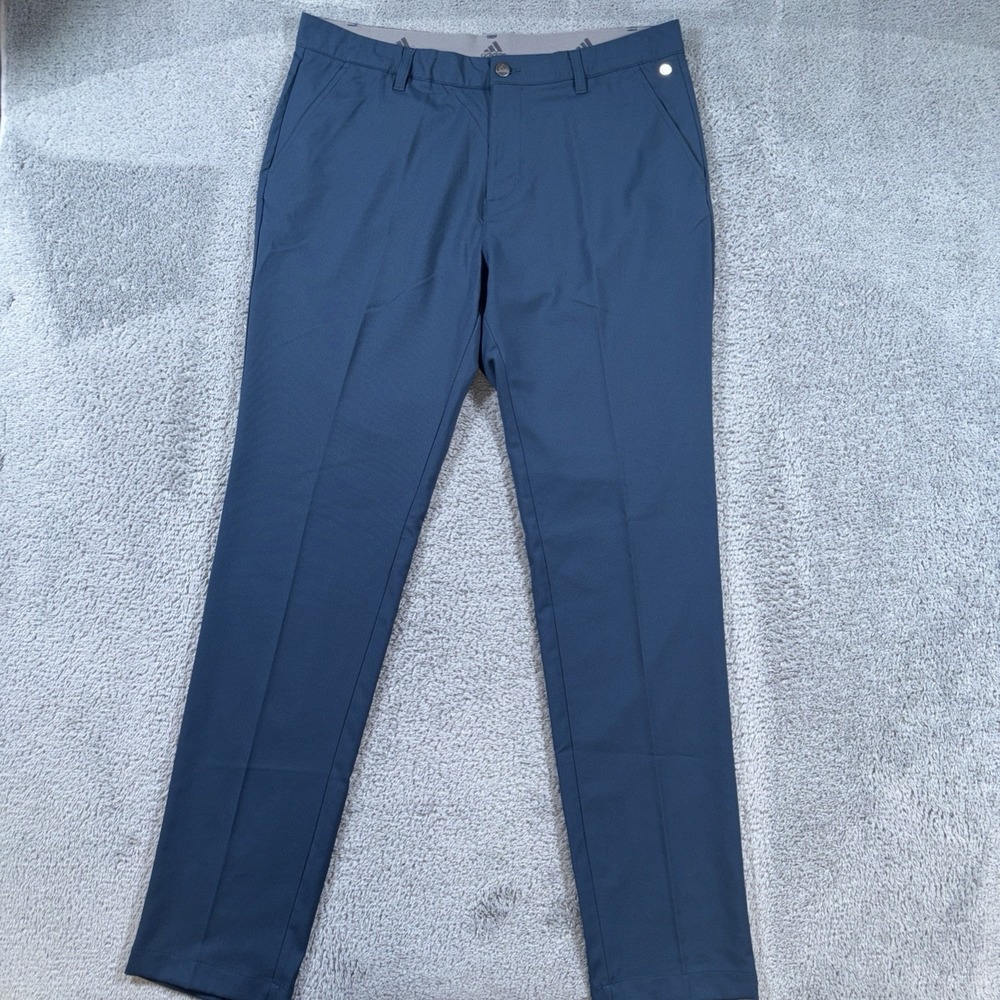 Adidas Golf Pants Men 35x34 Blue Ultimate365 Tapered Performance Stretch Chino